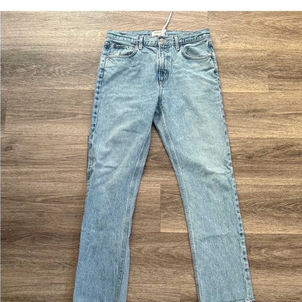 Agolde Light Blue Straight Leg Jeans